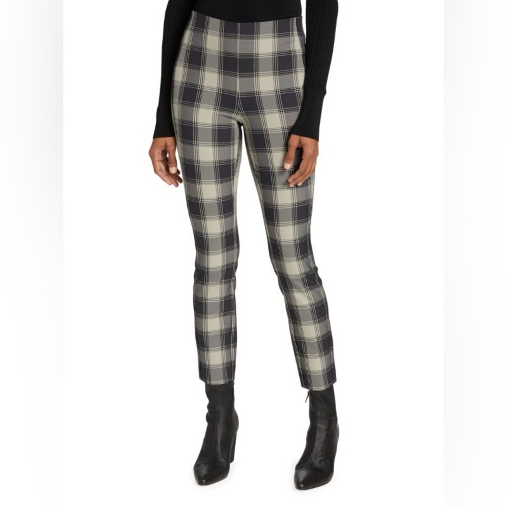 $325 Rag & Bone Women’s Simone Navy/Gray Check Skinny Pants Size 6 Plaid Ankle